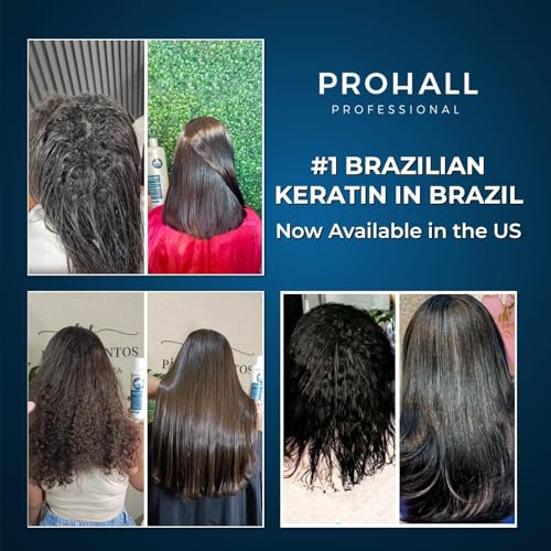Brazilian Keratin Treatment Blowout Complex-PROHALL SELECT ONE 4.05 oz-Formaldehyde Free Keratin Hair Treatment at Home-Queratina Brasile?a Keratina Para Alisar el Pelo Sin Formol-Off White