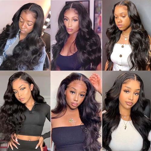 Body Wave Lace Front Wigs Human Hair 13x6 HD Lace Front Wig Human Hair Pre Plucked Glueless Wigs for Women (13x6 Body Wave, 32 inch)