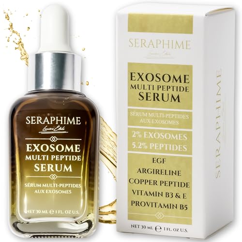 Exosome Multi-Peptide Serum ? 2% Exosomes, Argireline, Copper Peptides (GHK-CU), Oligopeptide-1 (EGF) & Hyaluronic Acid ? Advanced Anti Aging Skincare Stem Cell Serum with Multi Peptide