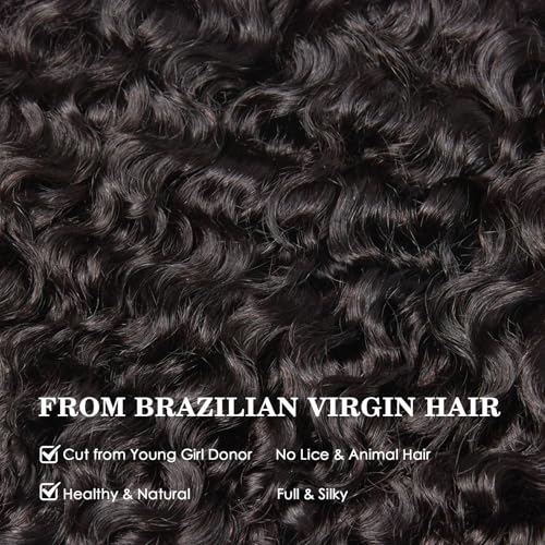 WEQUEEN Burmese Curly Bundles Human Hair 16A Brazilian Virgin Hair 16 18 20 Inch Thick Weave Natural Black
