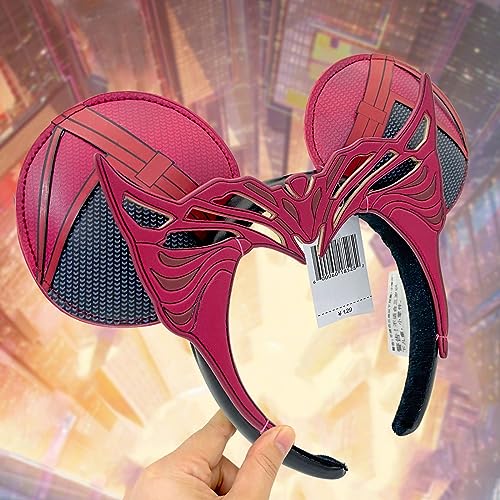 Halloween Mouse Ear Headbands, Red Ear Headband Hair Accessories Halloween Cosplay Gift for Women & Girls