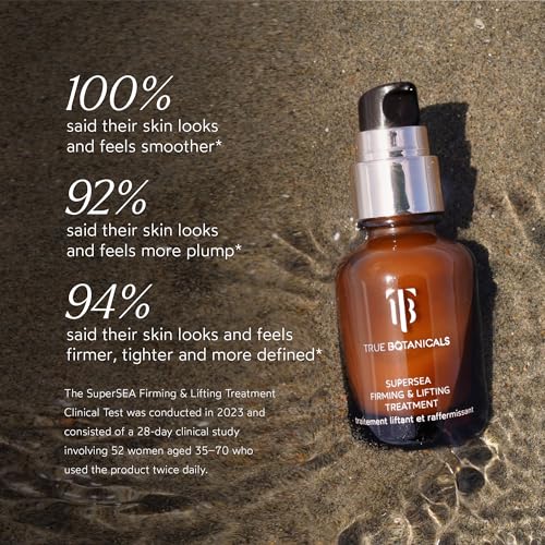 True Botanicals SuperSEA Firming & Lifting Treatment | Visibly Lifts, Tightens, Sculpts & Firms Skin | Potent Seaweeds & Sea Minerals | Dermatologist Tested, All Natural, Vegan | 1 fl oz | 30 ml
