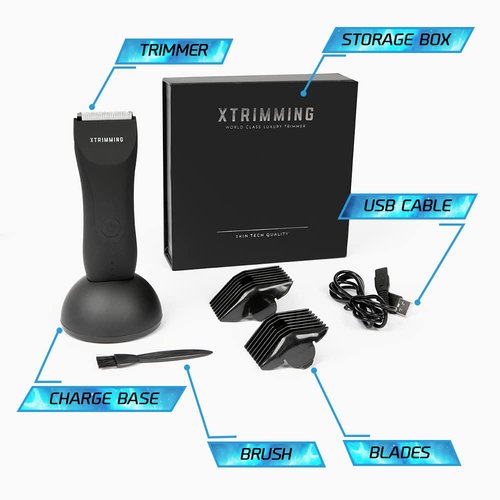 Body Hair Trimmer for Men – Waterproof Groin, Pubic & Ball Shaver – Electric Hygiene Grooming Kit – Cordless Men’s Body Groomer for Chest, Back, Armpits & Private Areas