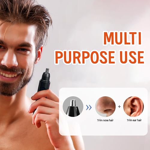 7AM2M Personal Care Electric Nose and Ear Hair Trimmer ? Rechargeable, 9000 RPM High-Speed Precision Cutting, Detachable Washable Blade, Portable Design Black