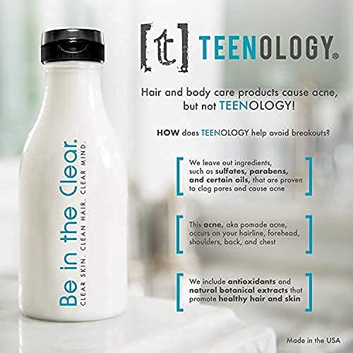 Teenology Gentle Face Cleanser for Teens - Helps with Acne and Breakouts - Fresh Papaya Scent 6 Ounce