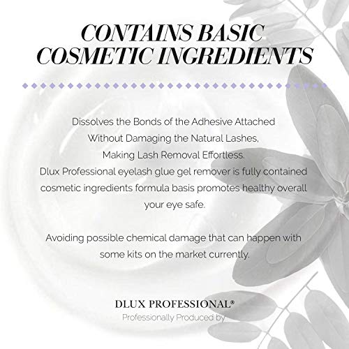 Eyelash Extensions Gel Glue Remover - 15ml, Clear Natural Pigment, Professional Korean Eyelashes Extensions Adhesive Remover Gel Type, Fast Dissolution, Eyelash Extension Supplies (GEL REMOVER)