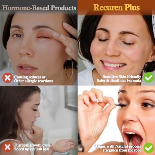 Premium Eyelash Growth Serum: Advanced Vegan Formula for Longer Thicker Lashes (Champagne Gold)
