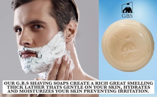 G.B.S Men's Wet Shaving Black Set - Pack of 3 Piece- Synthetic Hair Shaving Brush, Ceramic Mug and 97% All Natural Shaving Soap Compliments for any Shaving Razor