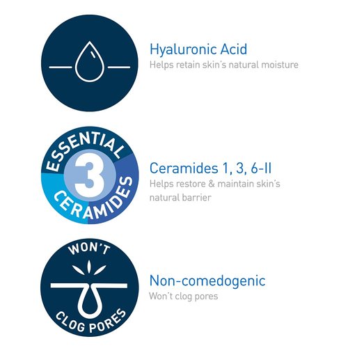CeraVe Hydrating Face Wash and Hyaluronic Acid Serum with Vitamin B5 Set | 19oz Face Wash + 1oz Serum | Hydrating for Dry Skin | Fragrance Free