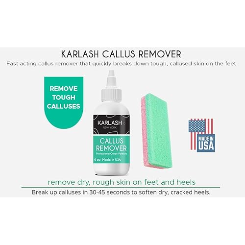 Professional Best Callus Remover Gel for Feet and Foot Pumice Stone Scrubber Kit Remove Hard Skins Heels and Tough Callouses from feet Quickly and Effortless 4 oz (1 Bottle)