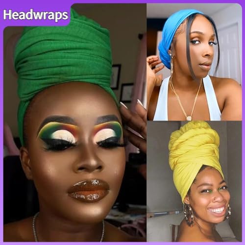 Head Wraps for Women Long Headwraps Hijabs Scarf Large Headscarf Stretch Tie Hair Headbands