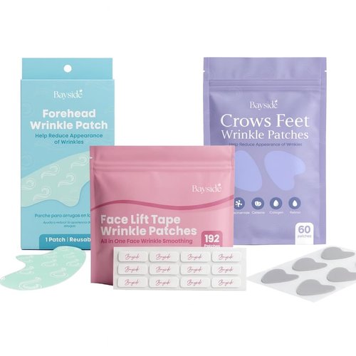 Forehead Wrinkle Patches, Crow’s Feet Patches & Face Lift Tape | Complete Wrinkle Patch Bundle | All-In-One Anti-Aging Smoothing System for Fine Lines, Firming, Lifting & Overnight Wrinkle Prevention