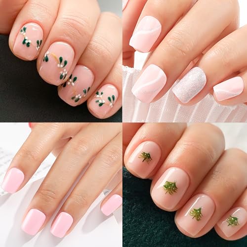 UNA GELLA Extra Short Square Nail Tips XS Short Square Gel Tips 216pcs Press On Nails Full Cover 12 Sizes Clear Fake Nails Extension for Home DIY Nail Salon Soft Gel Tips