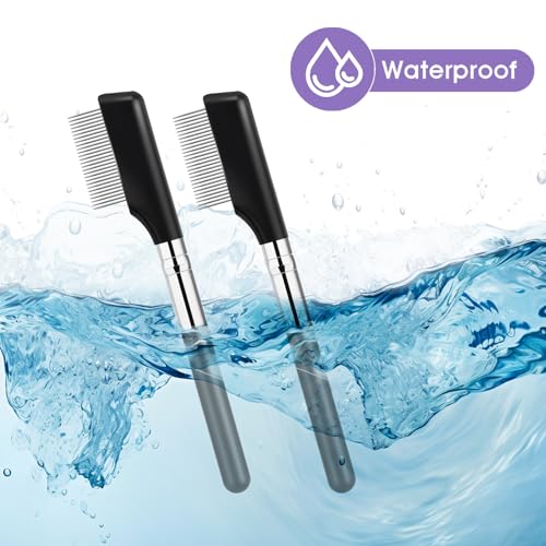 Small Eyelash Comb, 2 Pack Metal Eyelash Brush Eyelash Separator Tool Eyebrow Brush Grooming Eye Lash Separator Grooming Brushes Eyebrow Comb with Metal Teeth Eye Makeup Tool for Women (Short Handle)
