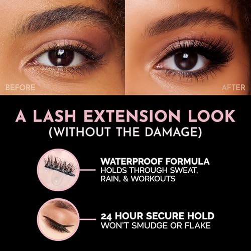 Luxillia Magnetic Eyelashes Kit ? 10 Piece Magnetic Eyelash & Eyeliner Set with Applicator ? Natural Look Easy Apply Reusable Fake Extension Lashes, No Glue ? Pesta?as Postizas Magn?ticas Naturales