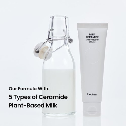 beplain Milk Ceramide Moisturizing Cream for face | Facial Cream for Glowy & Hydrating Skin | Suitable for sensitive & dry skin | Korean skin care | Kbeauty (1.69 fl oz/ 50ml)