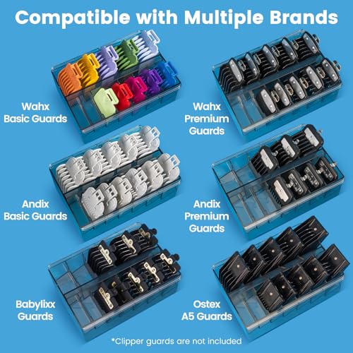 Clipper Guard Holder Organizer with 12 Slots, Sturdy PC Material
