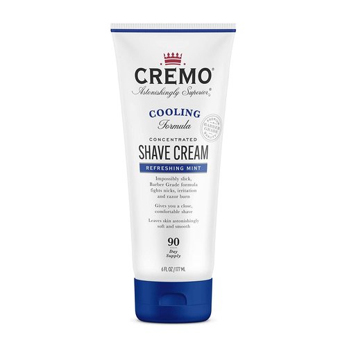 Cremo Barber Grade Cooling Shave Cream Bundle, 2 Pack 6 Fl Oz Ultra-Slick Shaving Cream Fights Nicks, Cuts and Razor Burn, WHITE