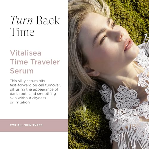 Vitalisea Time Traveler Facial Serum, Bio-Retinol Anti-Aging Organic Formula, Enhances Cellular Turnover, Vegan, 1 Oz