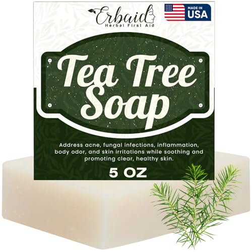 Tea Tree Soap ? Natural Defense Tea Tree Oil Wash Bar for Face & Body ? Remedy Soap Fights Acne, Skin Irritation, and Prevents Breakouts ? Deeply Cleansing, Hydrating Cleanser for Calm, Fresh Skin
