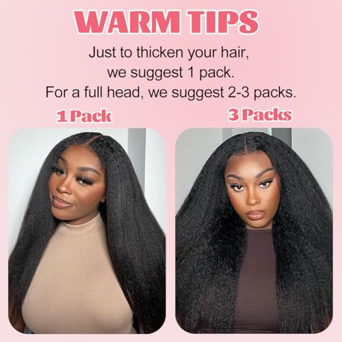 Clip in Hair Extensions Real Human Hair Extensions 110g 8Pcs/Set Kinky Straight Brazilian Human Hair Clip in Extensions for Women Seamless Clip Ins for Black Women Double Weft with 20Clips (14Inch)