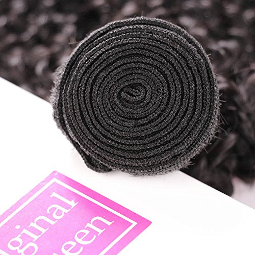 Original Queen 100% Brazilian Unprocessed Virgin Kinky Curly Human Hair Weave 3 Bundles Deep Curly Hair Extensions Mixed Length 16 18 20inches