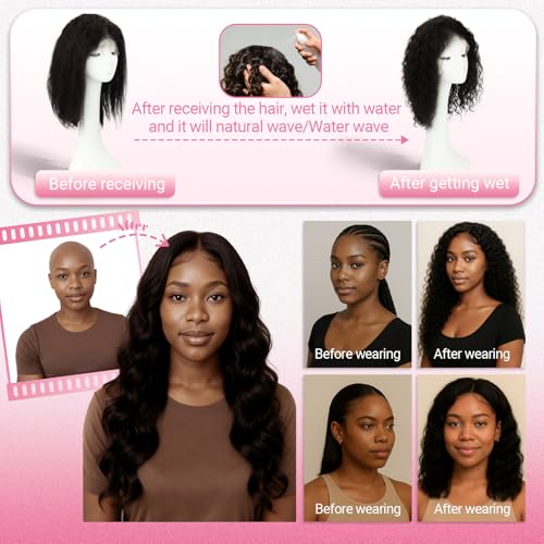 Human Hair Wig 13x4 Lace Front Wigs Real Human Hair for Women with Baby Hair Natural Hairline Natural Black Color