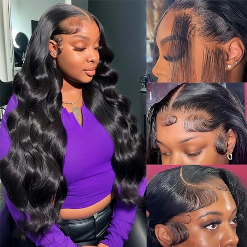 32 Inch 13x6 Lace Front Wigs Human Hair Body Wave Wigs for Black Women Human Hair 180% Density Wig HD Transparent Lace Frontal Glueless Wigs