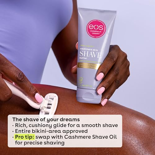 eos Cashmere Skin Collection Shave Butter- Vanilla Cashmere Scented, Non-Foaming eos Shaving Cream, 7 fl oz