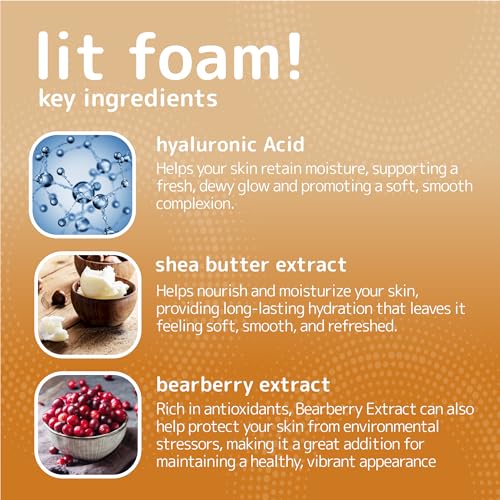 L-UV lit foam! Light sun kissed tan. Transparent and no color transfer foam with Vitamin C and E. Perfect for a natural and flawless looking tan.