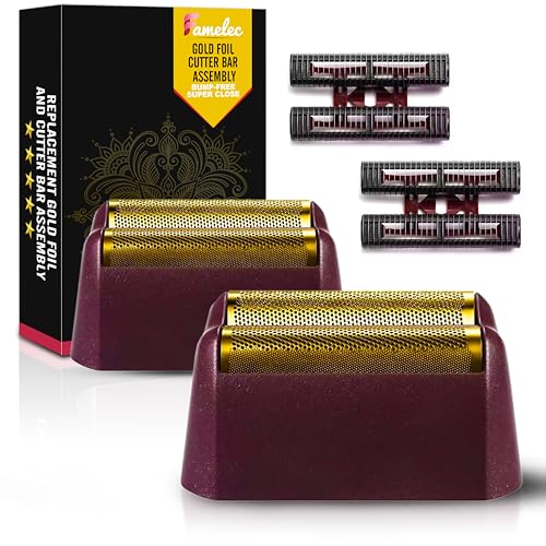 2 Pack for Wahl Shaver Foil Replacement Professional 5 Star Series Finale Shaver, Fit for Foil Cutter Bar Assembly Gold Super Close Shaving Models 7031-100 7043-100 7031-200