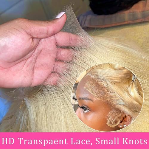 Blonde Wig Human Hair HD 613 Lace Front Wigs Human Hair 13X4 Body Wave Lace Front Wig Human Hair Pre Plucked With Baby Hair 24 Inch