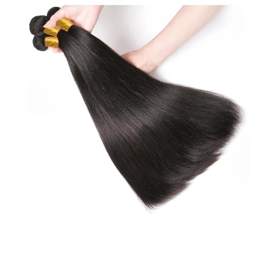 Straight Bundles Human Hair 34 34 34 Inch Natural Black Straight Human Hair Bundles Brazilian Virgin Remy Hair Extensions Soft And Healthy Double Weft Bundle Deals