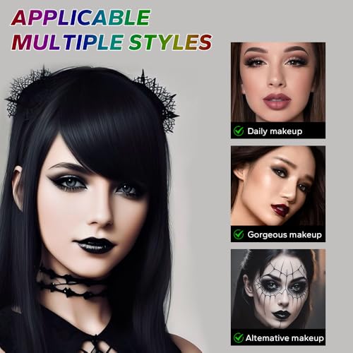 9 Color Smokey Eyeshadow Palette - Highly Pigmented Matte & Glitter Shades, Long-Lasting, Waterproof & Blendable, Black Silver Gray Eyeshadow Set for Sultry Glam (Reversal Star Smokey)