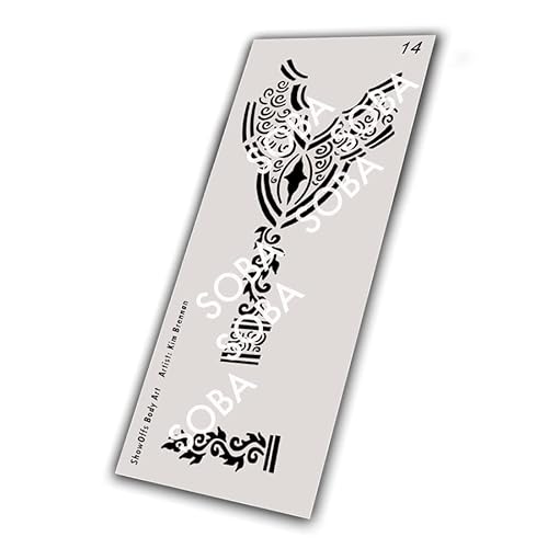 Body Painting Airbrush Stencil - Henna 14