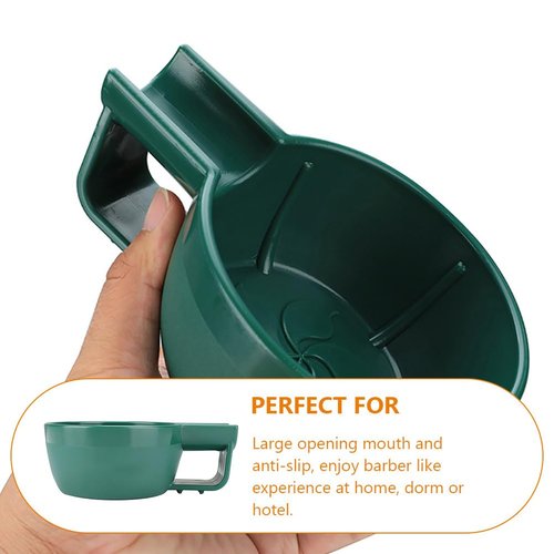 Healvian Plastic Shaving Bowl for Men Deep Shaving Soap Container Mouth Anti-slip Shave Cup Bowl for Home and Travel