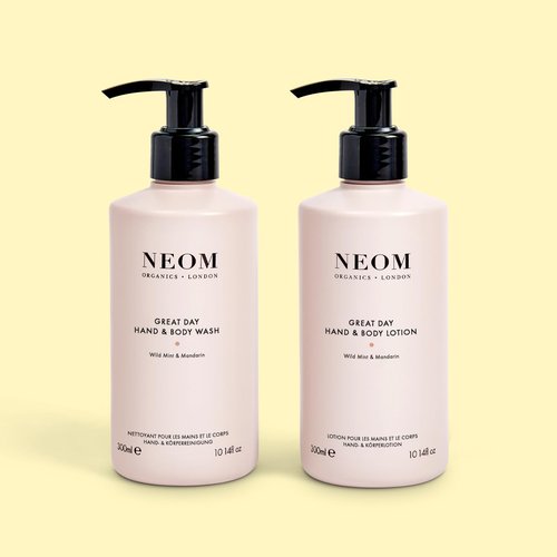 Neom – Great Day Hand & Body Lotion, 300ml | Wild Mint & Mandarin | Nourish and Soften, Zesty Fragrance