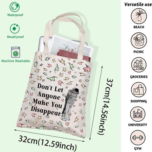 FOTAP LGBTQ Gift Hi Leaves Tote Bag Spotify Inspired Gift Nick and Charlie Gifts BL Boys Love Gifts (Disappear Tote)