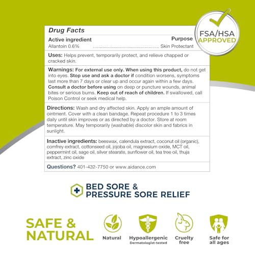 terrasil Bed Sores Treatment Cream & Pressure Sores Cream ? Natural Ingredients for Healing of Bedsores, Ulcers & Wounds, 3X Power for Fast Soothing Relief (3oz)