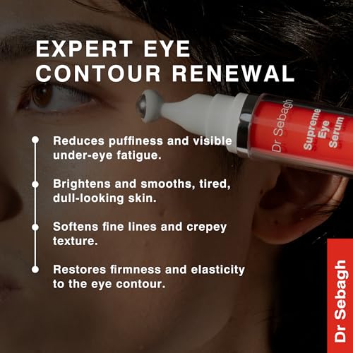 Dr Sebagh Supreme Eye Serum (0.5 fl oz) - Advanced Roll-On Formula - Designed to Aid Smoother Younger & Firmer-Looking Skin - Helps Reduce Puffiness Circles Fine Lines & Wrinkles - Boosts Elasticity