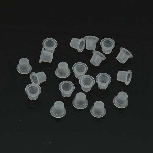 Disposable Ink Cups,500pcs Plastic Small Tattoo Ink Cups Supplies #9 Tattoo Ink Cup Holder for Tattoo Ink,Pigment Rings Cups for Tattoo Tools and Tattoo Supplies (S)