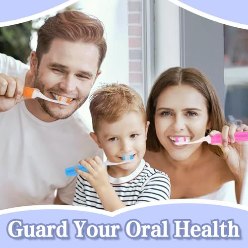 Travel Toothbrush, 3PCS Travel Toothbrush Set, Mini Toothbrush Soft Portable Toothbrushes Travels with Tooth Brush Cover Small Folding Toothbrushes Individually Wrapped for Camping Home