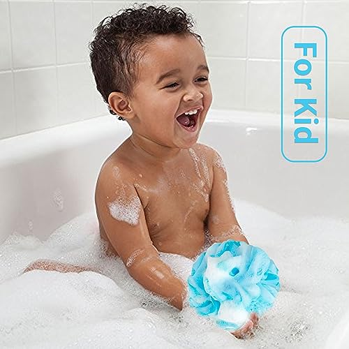 Bath Loofah Shower Sponge Body Back Scrubber Soft Mesh Shower Puffs Exfoliating Loofa for Women & Men Bath Accessories Cleaning Tool (4Pack 60G Loofah Sponge, Forest Fairy)