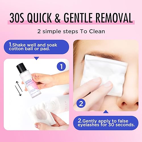 BEPHOLAN Cluster Lash Glue Remover 100ml, DIY Eyelash Extension Remover, Bond & Seal Adhesive Self Use, for Sensitive Eyes, Eye Makeup & Mascara Remover