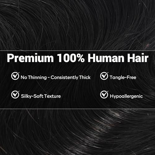 13x4 Closure Human Hair,Silky Skinlike Real Hd Lace Free Part Natural Hairline Clean 100% Human Hair Frontal Pre-Plucked Body Wave Natural Black 18 Inch
