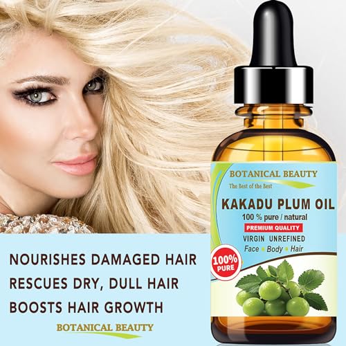 Botanical Beauty Australian KAKADU PLUM OIL 100% Pure Natural Virgin Unrefined Cold-pressed carrier oil 1 Fl oz 30 ml For Face, Skin, Body, Hair, Lip, Nails