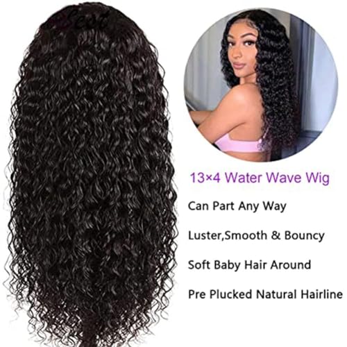 Lace Front Wigs Human Hair 180% Density 13x4 Wet and Wavy Water Curly HD Lace Front Wigs Human Wigs for Black Women Glueless Wigs Human Hair with Baby Hair (32inch£©