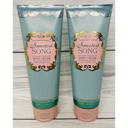 Bath & Body Works Women's Sweetest Song Ultimate Hydration Body Cream 8 Ounces Pack of 2