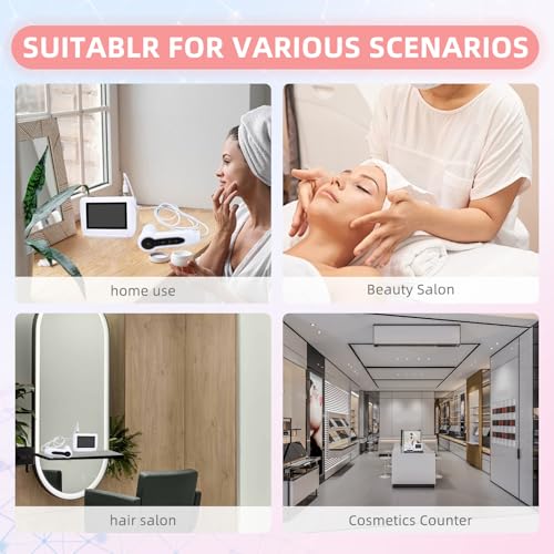 Skin Hair Analyzer, 5 Inch HD Screen Rechargeable Digital Hair Analyser Machine with 50X/200X Lens, Scalp Hair Follicle Oil Magnifying Diagnosis Tester 100?240V for Home Salon Use (US Plug)