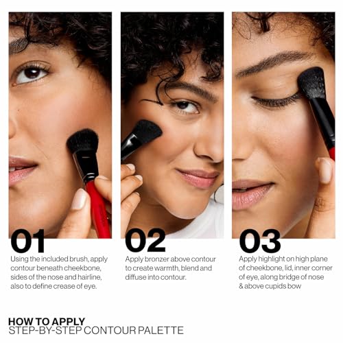 Smashbox Step-By-Step Contour Palette | Sculpt + Glow All-In-One Contour Kit with Blendable + Buildable Formulas